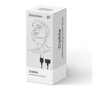 Kabel do ładowania - Satisfyer USB Charging Cable Black